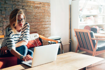 phd student studying at home